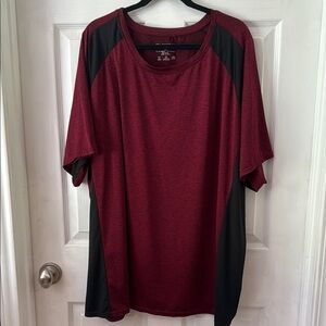 Red and Black Short Sleeve Athletic Tee
